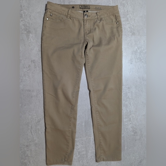 Celebrity Pink Jeans size 7 slim in tan stretchy - Picture 9 of 12